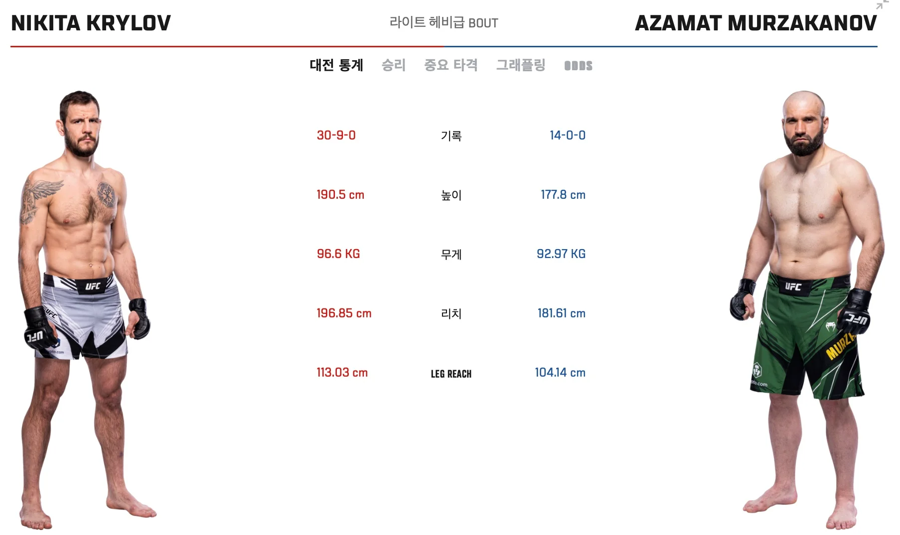 UFC-309-언더-카드-남성-라이트-헤비급-경기