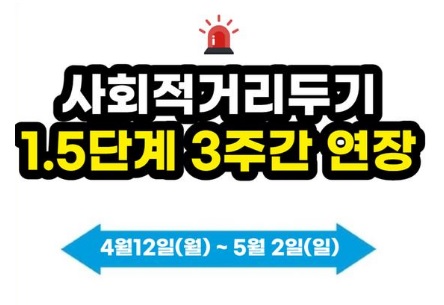  코로나 거리두기 3주 연장 발표
