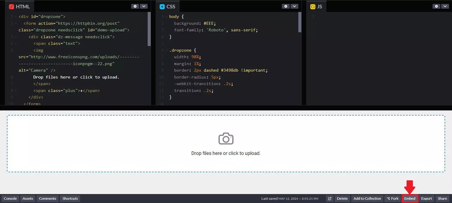 코드펜(CodePen) 코드 작성 확인
