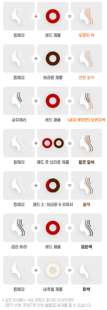 헤나염색색상표