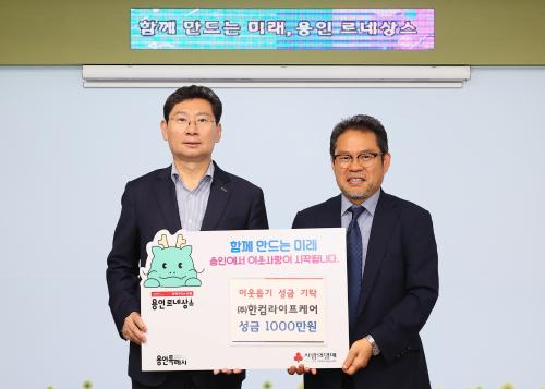 이상일 용인특례시장, ㈜한컴라이프케어 오병진 대표와 기업하기 좋은 도시 발전 방안 의견 나눠