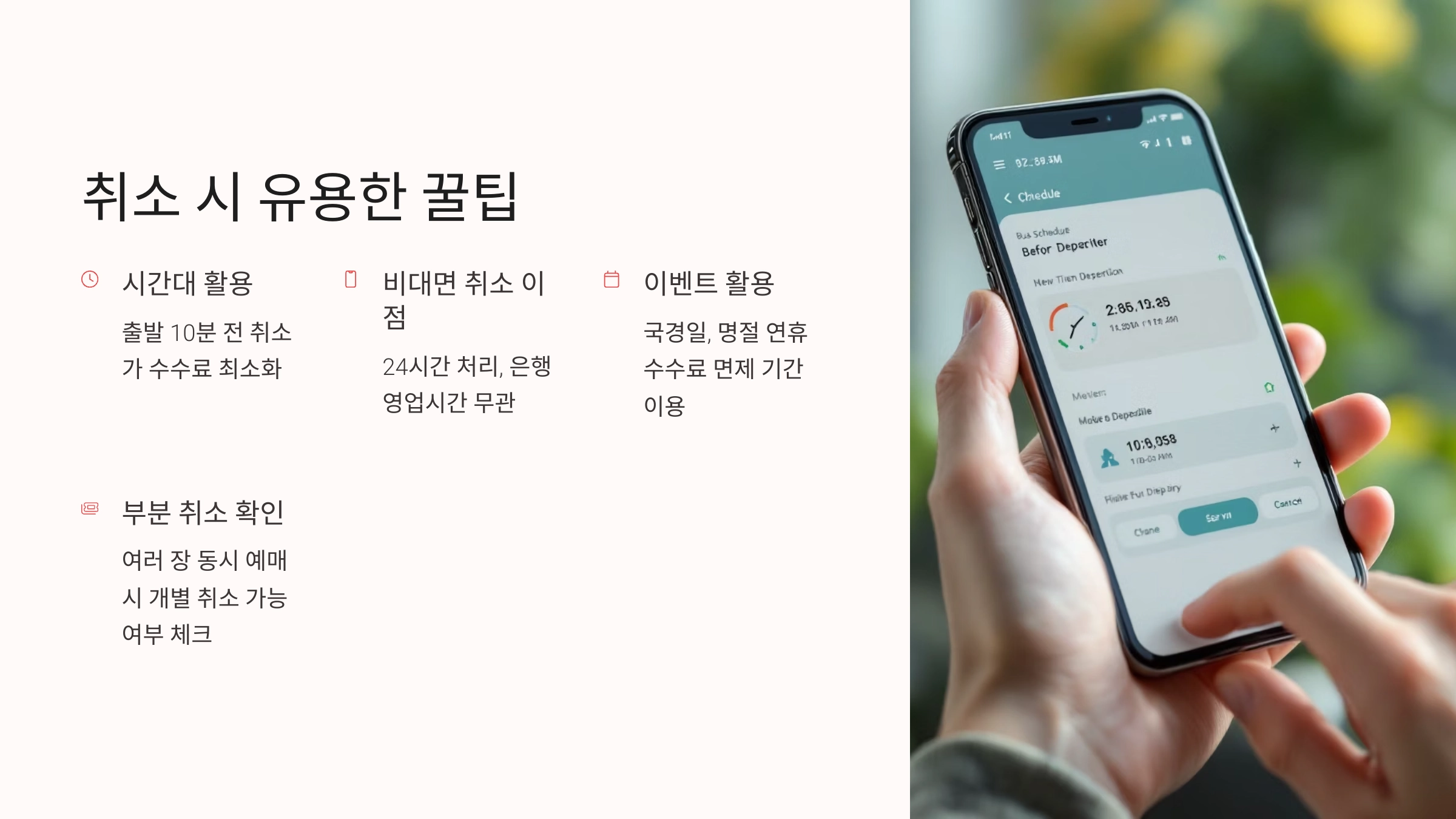 취소 시 유용한 꿀팁
