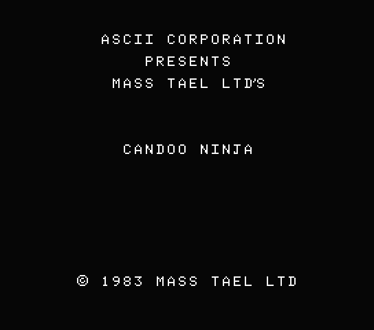  Candoo Ninja - MSX (재믹스) 게임 롬파일 다운로드