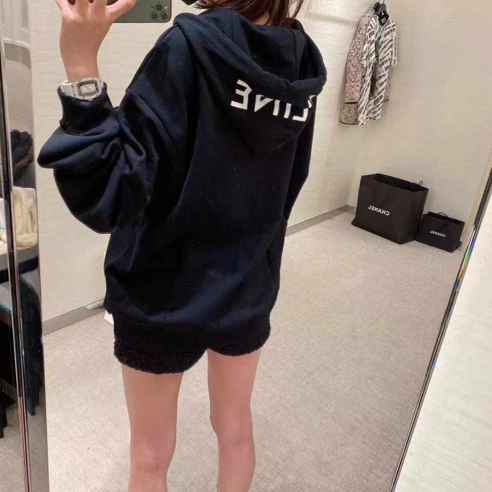  [CELINE] 셀린느 루즈 플리스 코튼 스웨트 셔츠 후드 집업 자켓 2Y497052H.38AW