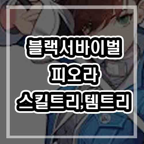  블랙서바이벌 영원회귀 - 피오라 공략 (스킬트리/템트리/이터널 리턴)