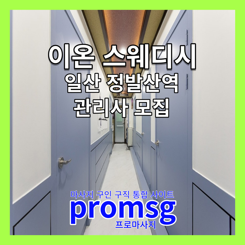  일산 정발산역 이온 스웨디시 구인 공고
