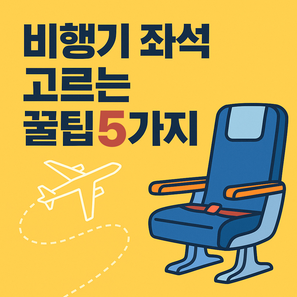비행기좌석 고르는 꿀팁 5가지- 썸네일