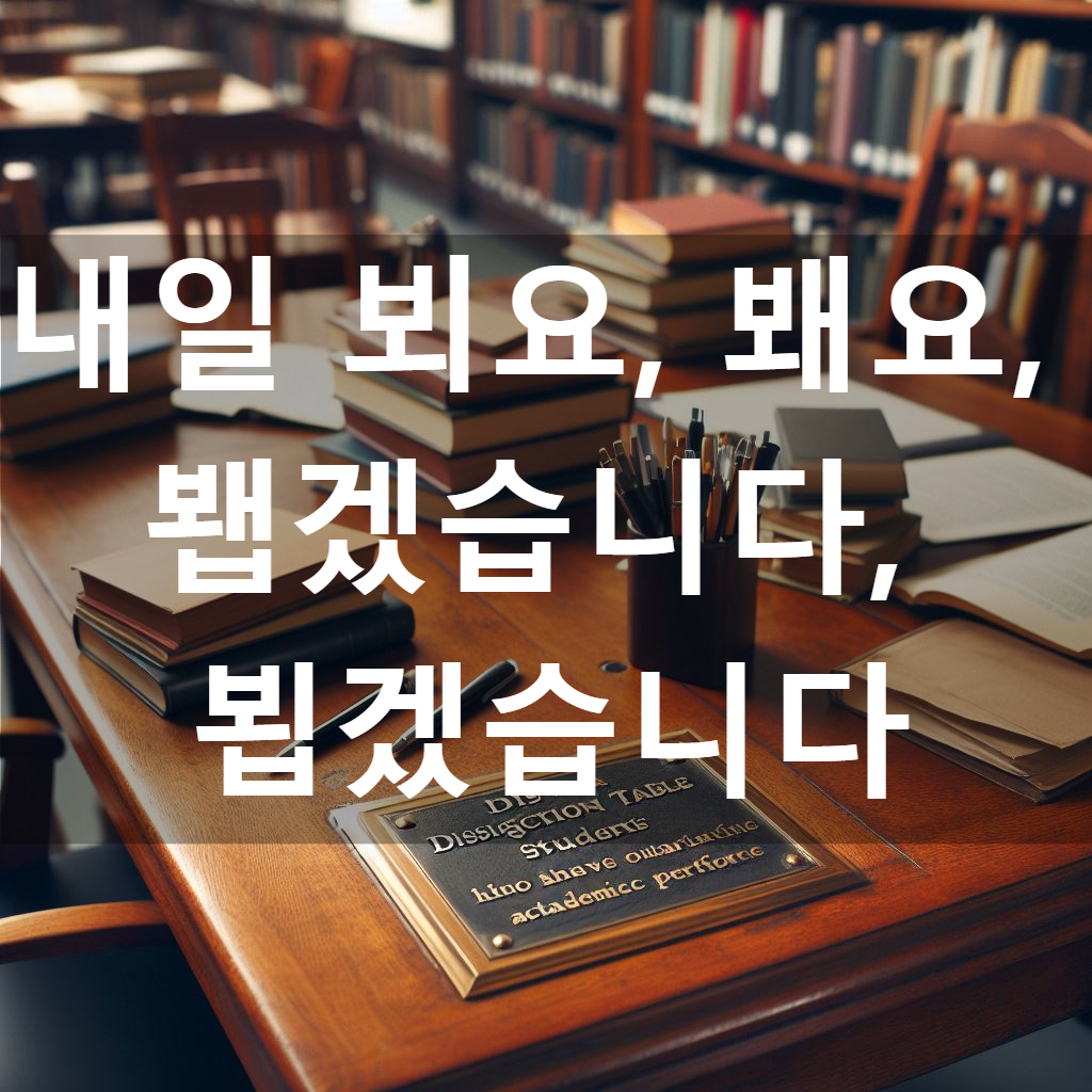 내일 뵈요, 봬요 구별: 올바른 표현을 위한 가이드