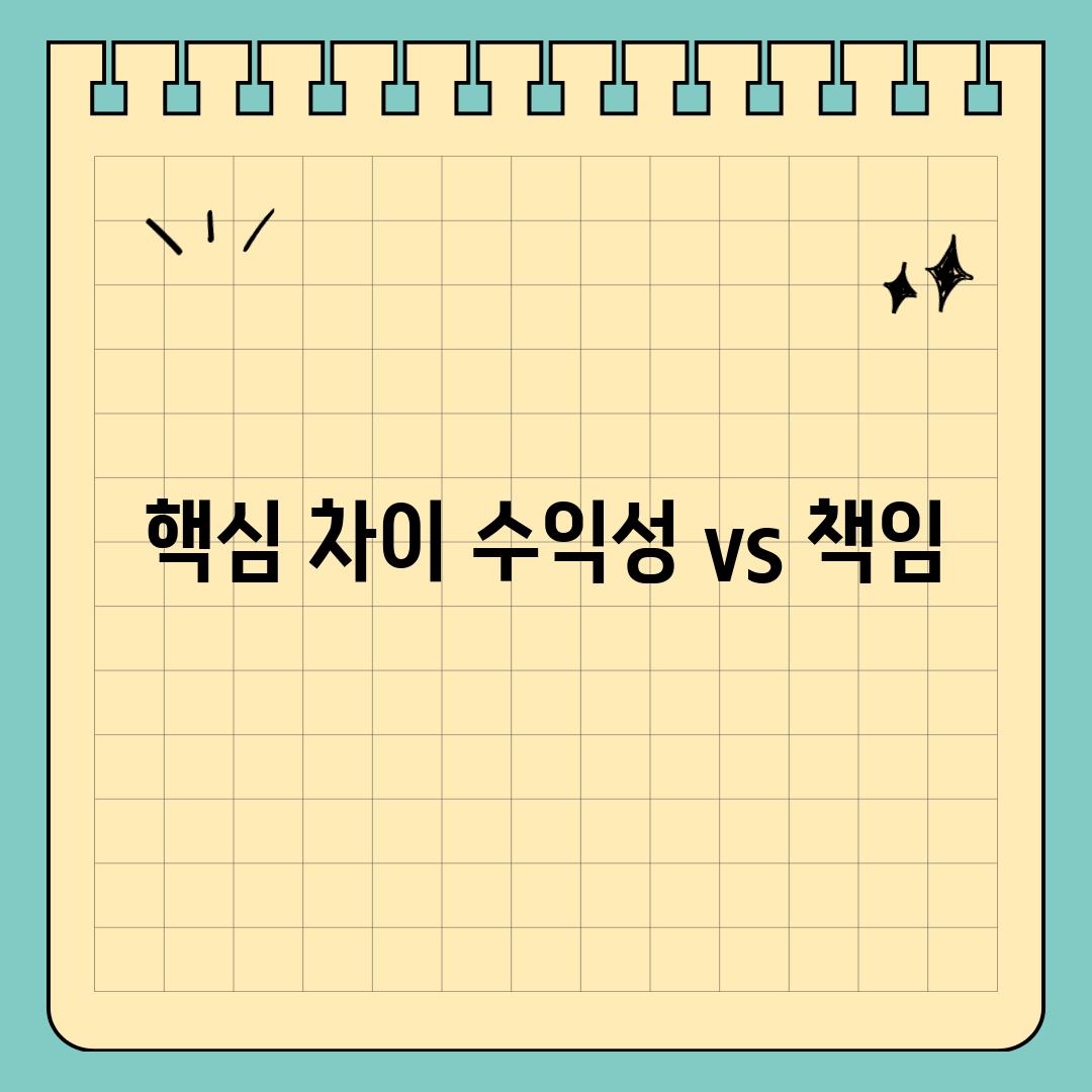 핵심 차이| 수익성 vs 책임