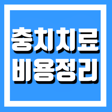  충치 치료 비용, 총 정리