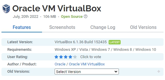 Oracle VM VirtualBox 무료 다운로드