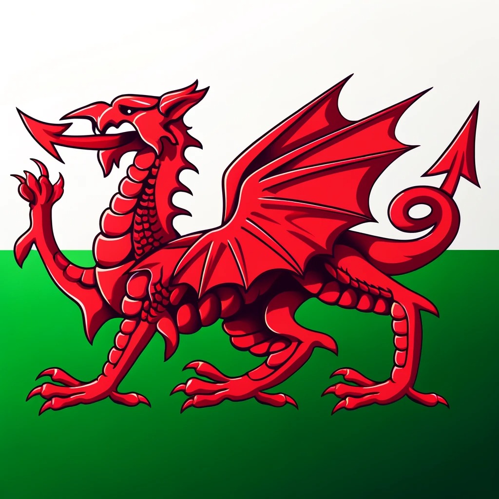 웨일스 국기&#44; Flag of Wales