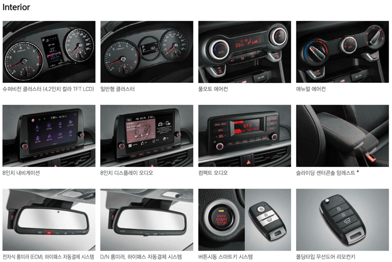 기아-모닝-2023년형-내장-옵션-이미지