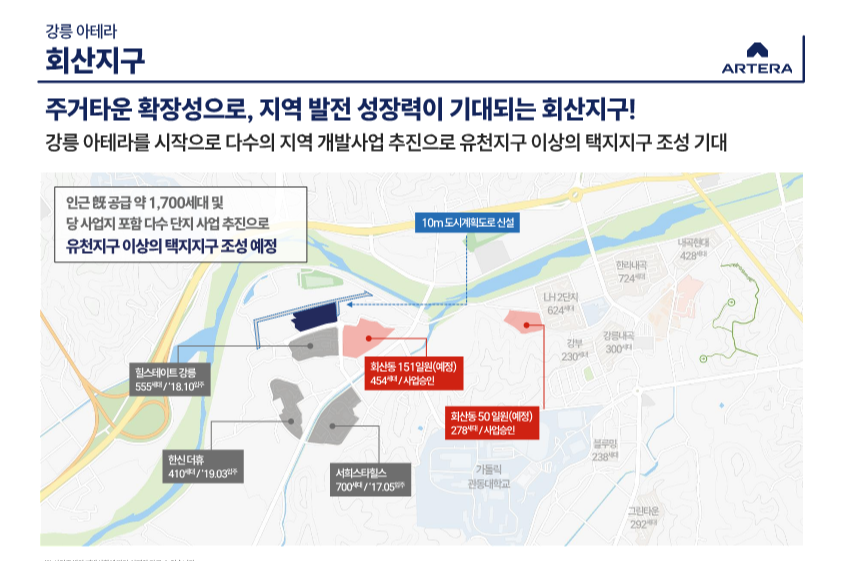 강릉아테라 화산지구 개발호재 이미지