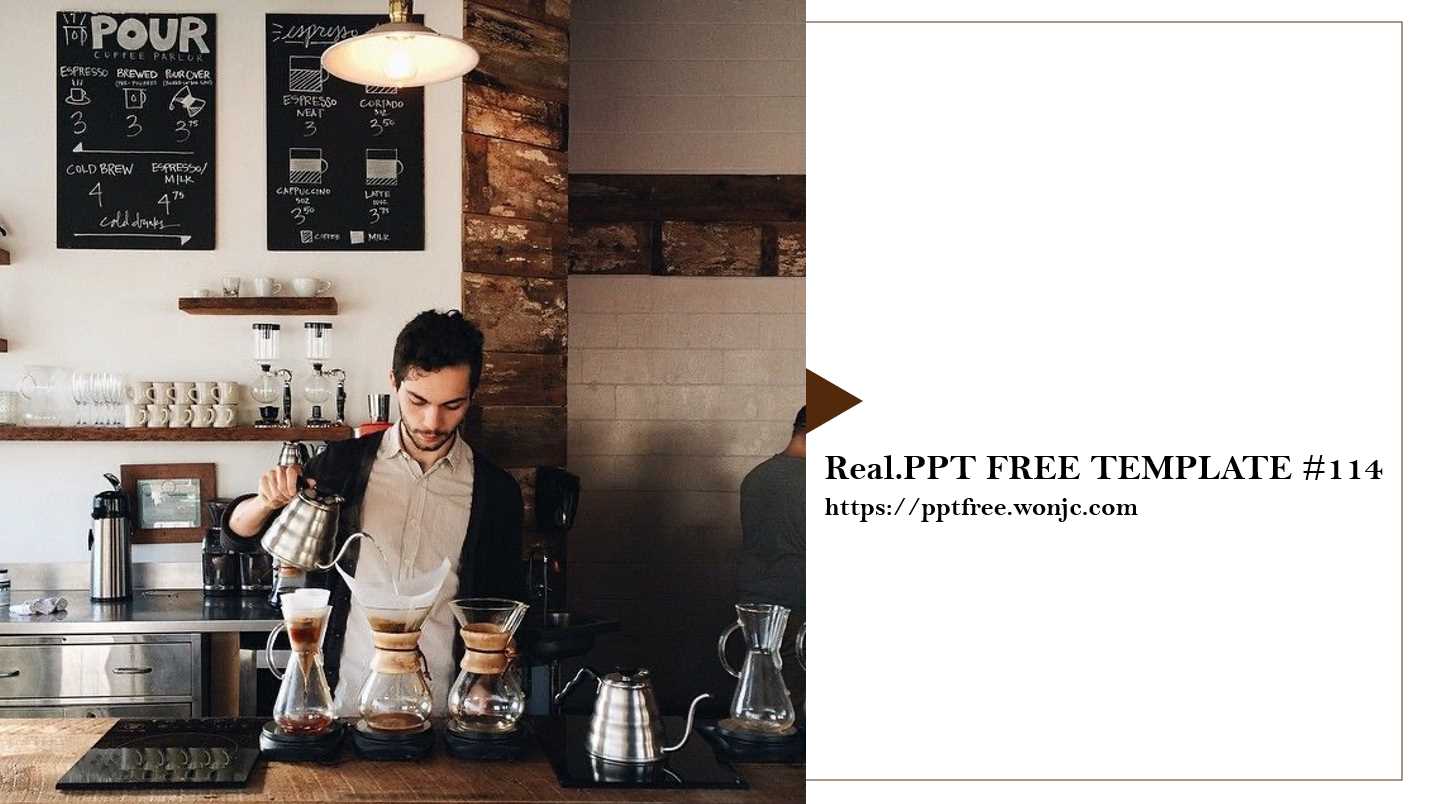 커피값이 올랐어 무료 PPT 템플릿 114 - 바리스타 스타일