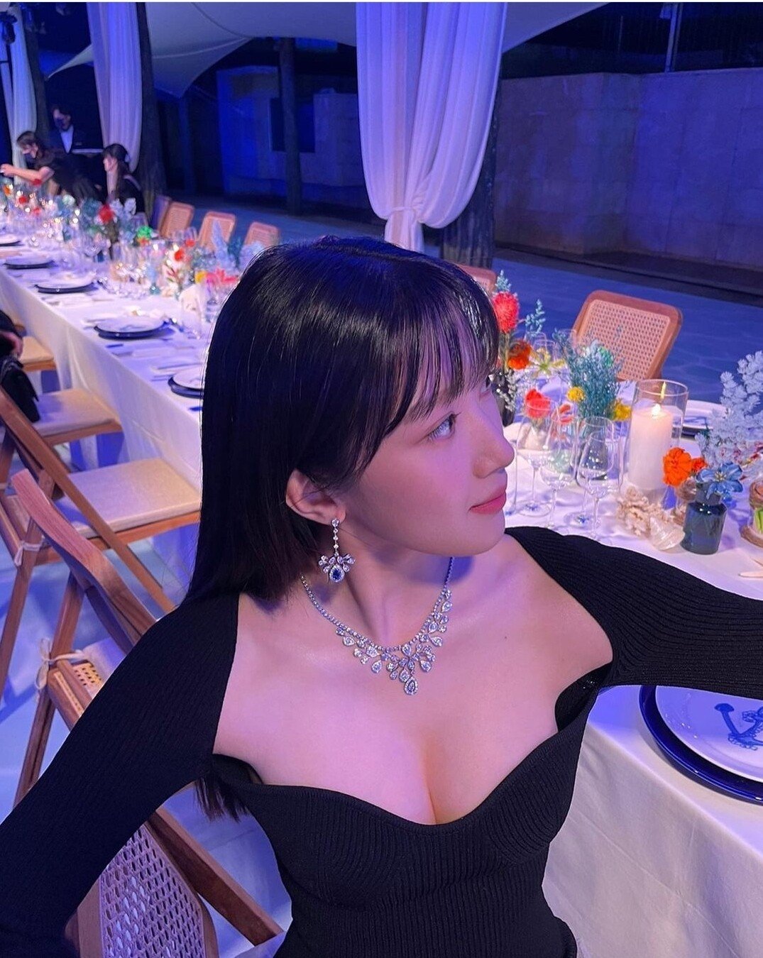  문가영 블랙드레스 인스타그램 사진