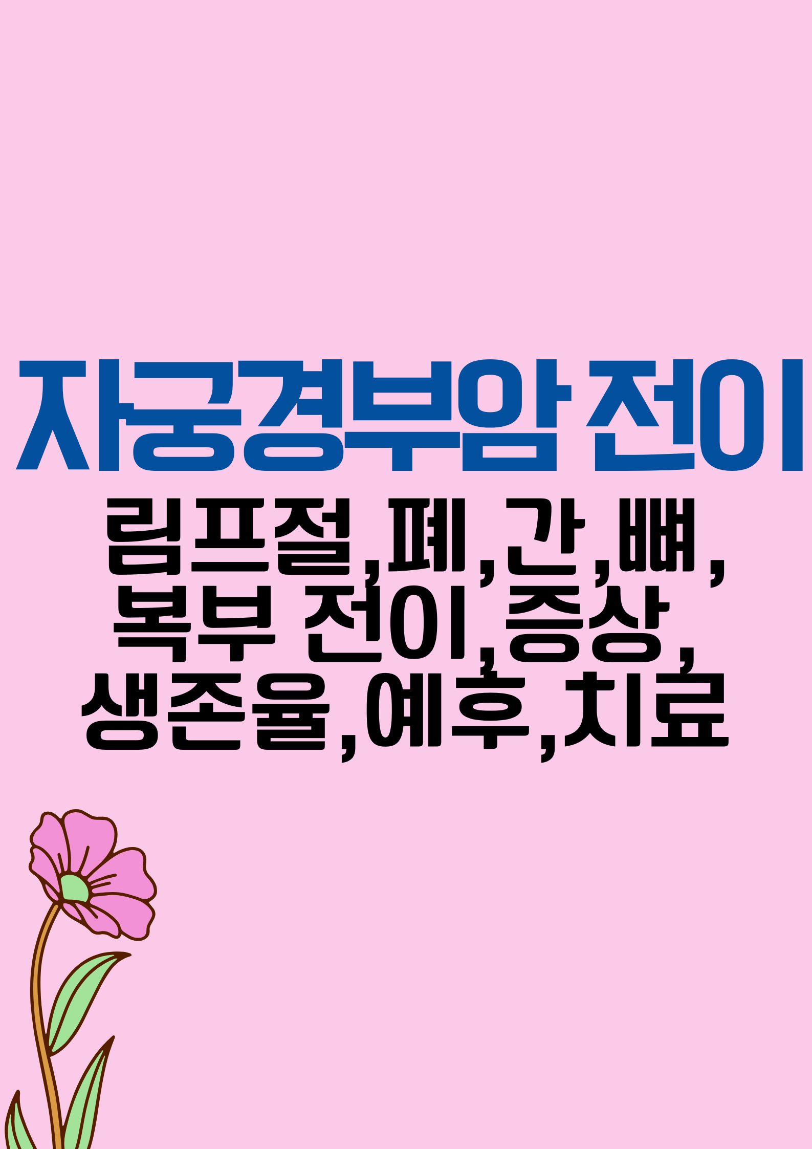 자궁경부암 전이 (림프절,폐,간,뼈,복부 전이,증상,생존율,예후,치료)