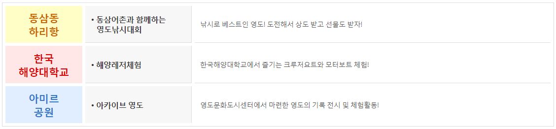 부산 영도다리축제 아미르공원 : 기본정보 행사일정표 가수 라인업