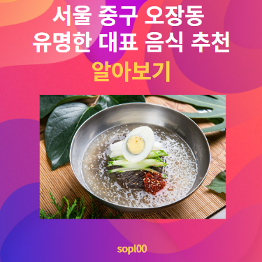 서울 중구 오장동 함흥냉면