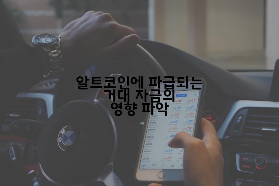 알트코인에 파급되는 거대 자금의 영향 파악