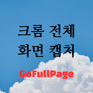  크롬 인터넷 전체 화면 캡처
