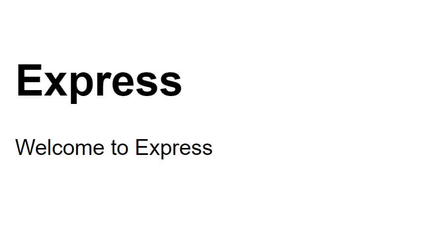 express-generator 웹 서버