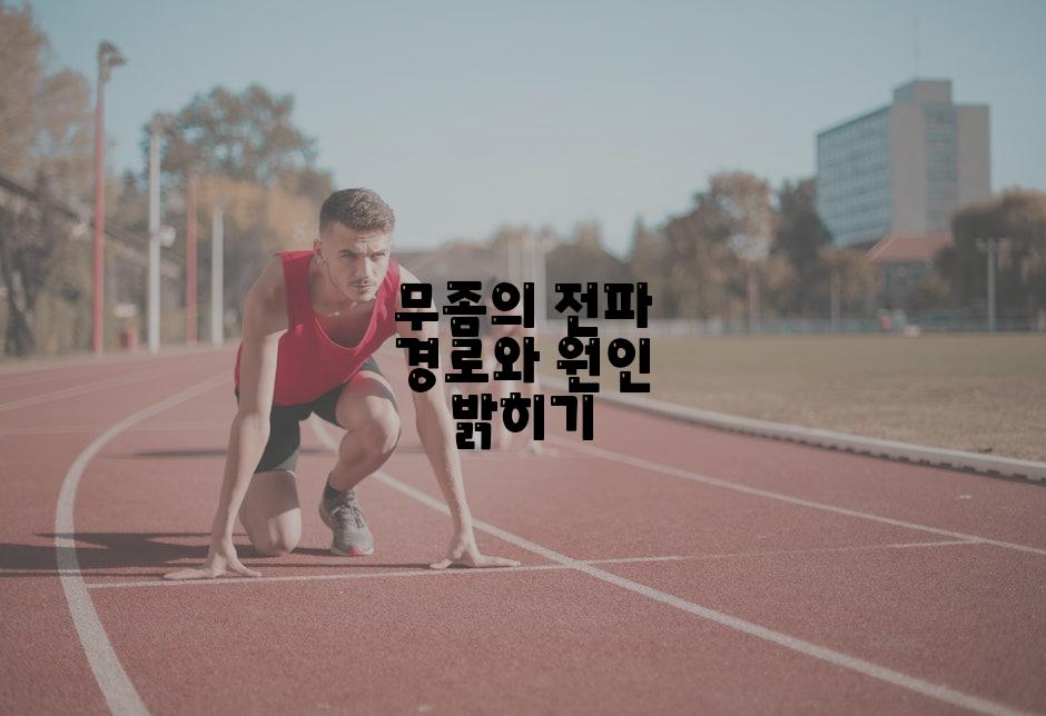 무좀의 전파 경로와 원인 밝히기