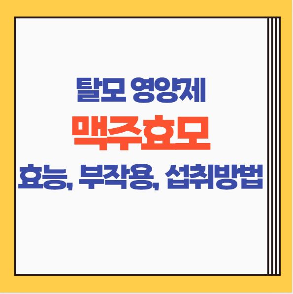  맥주효모 효능, 섭취량, 섭취방법, 부작용 | 탈모 영양제