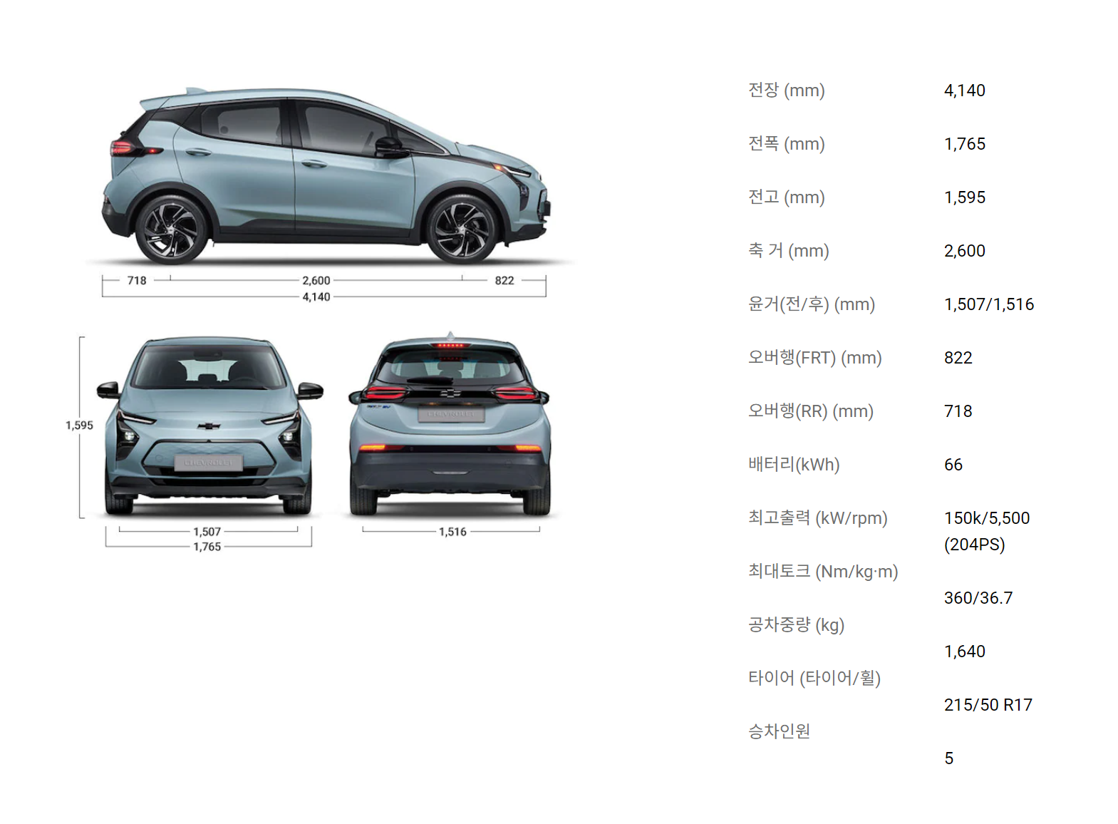 쉐보레 볼트 EV 전기차를 추천하는 이유 1