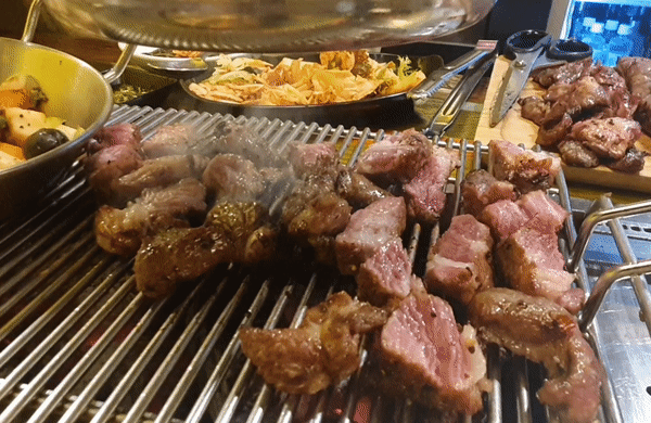 양갈비 설램 고기 굽기