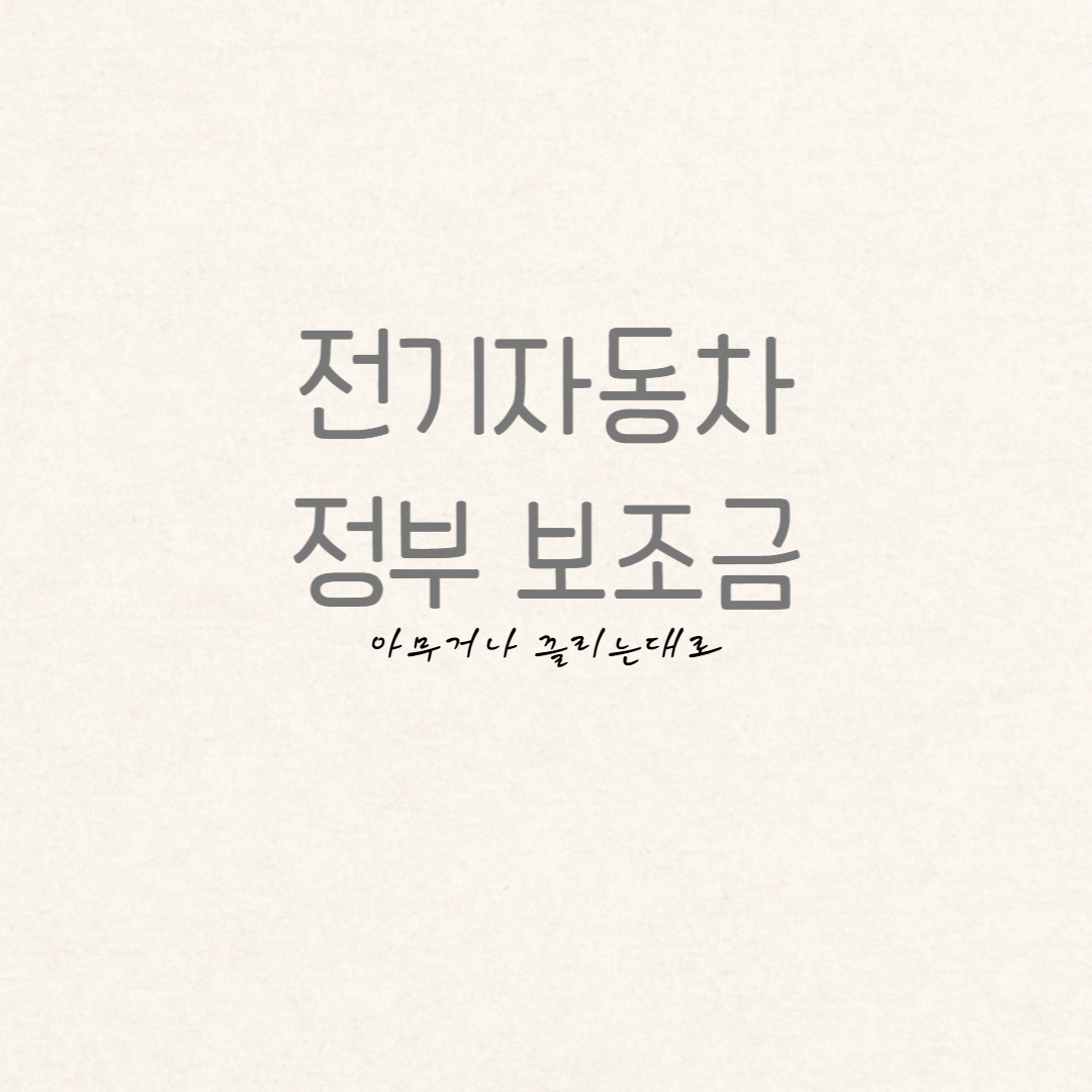  전기차로 바꿀 때 정부보조금을 얼마나 받을 수 있을까? - 승용차 기준