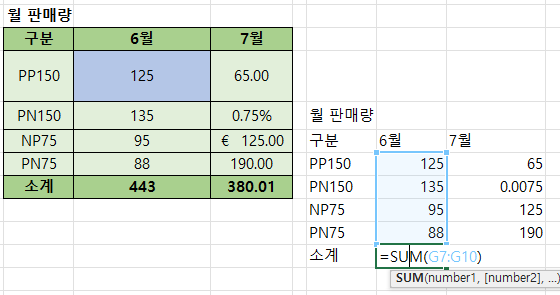 수식(P) 만 복사, 붙혀넣기