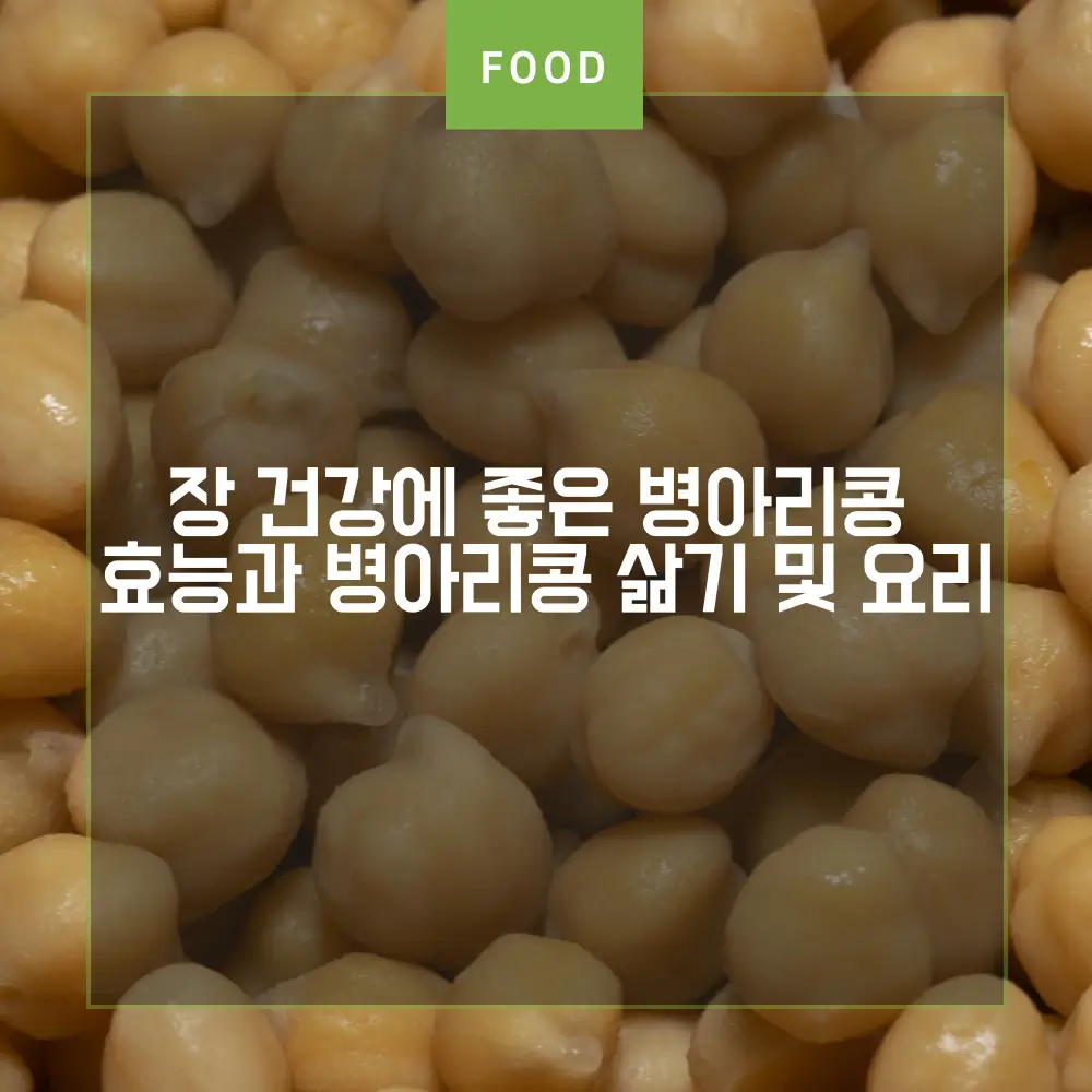  장 건강에 좋은 병아리콩 효능과 병아리콩 삶기 및 요리