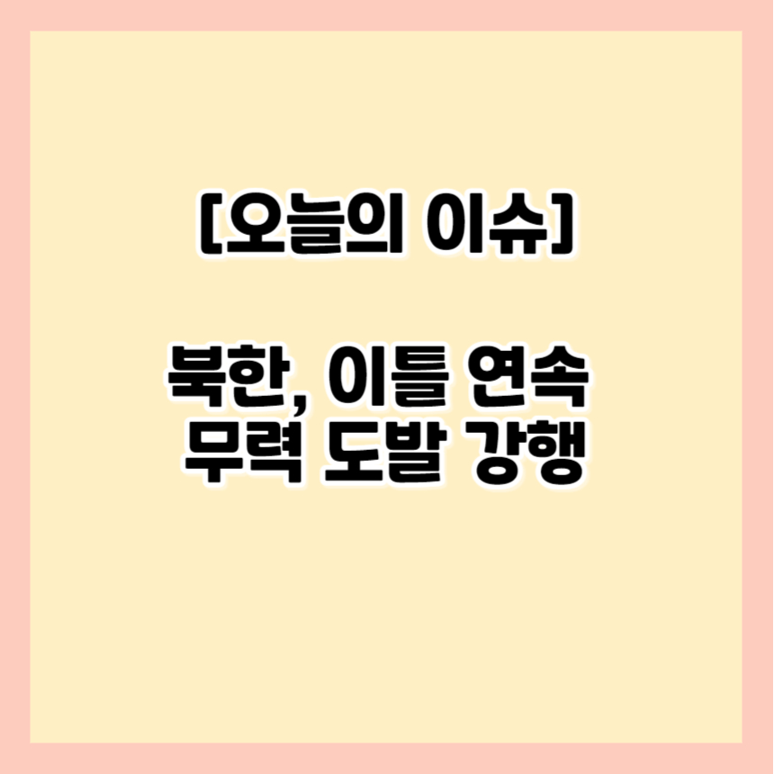 [오늘의 이슈] 북한, 연평도 방향으로 이틀 연속 무력 도발 감행