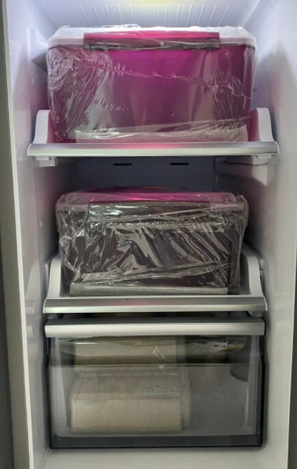 냉장고 속 김치통