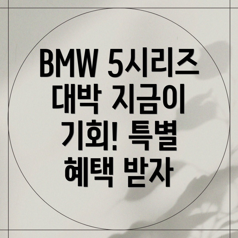 BMW 5시리즈 프로모션