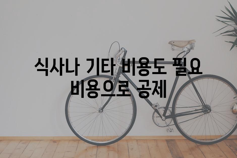 식사나 기타 비용도 필요 비용으로 공제