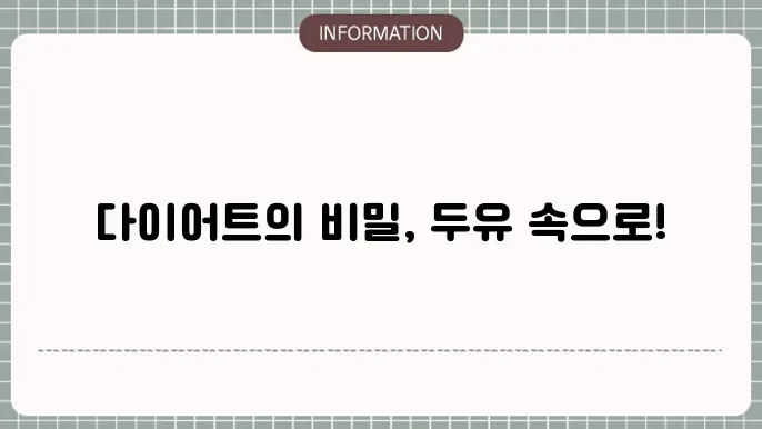 다이어트 두유