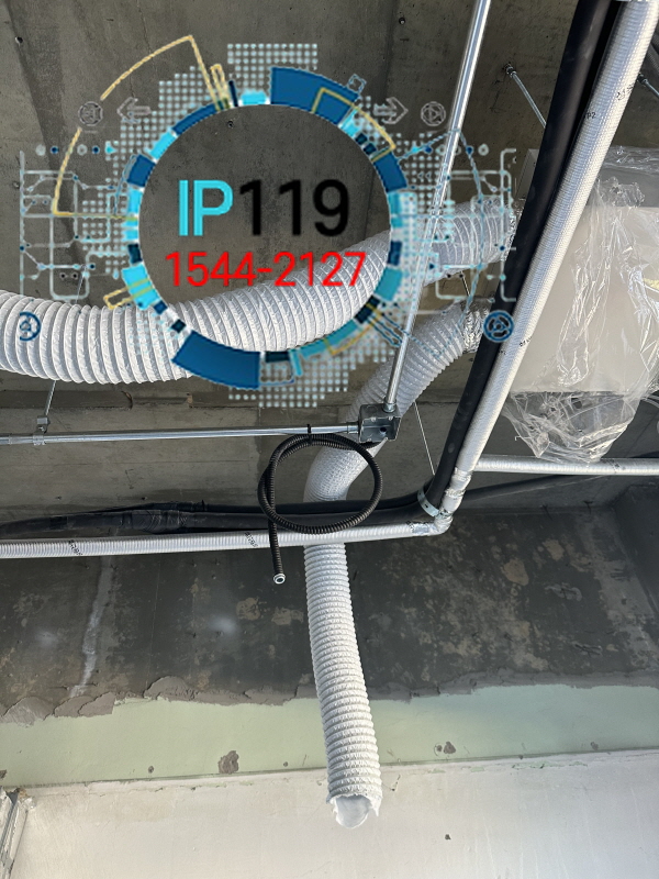 도시철도 천장 스틸배관 설치 및 랜선공사 작업 사례입니다