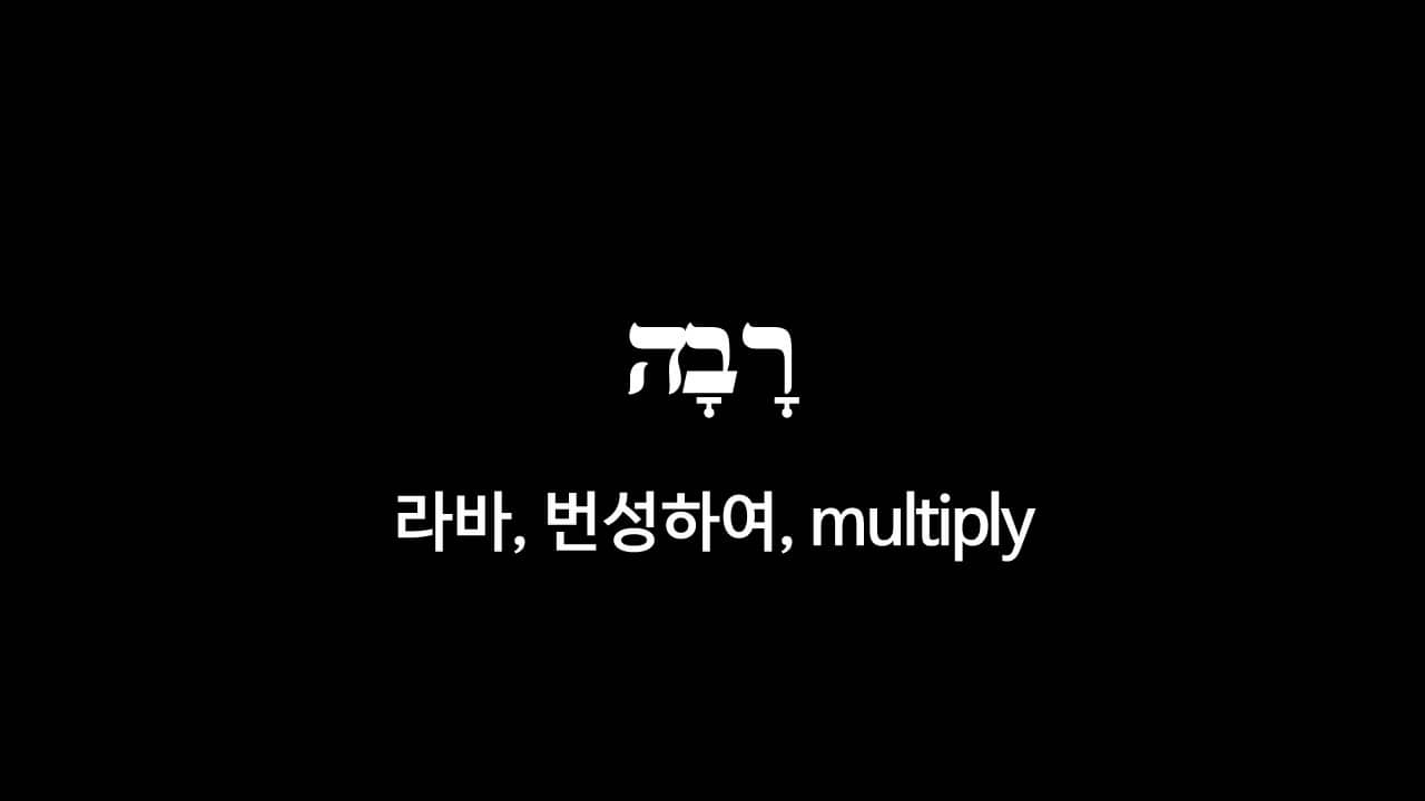 창세기 1장 28절&#44; 번성하여(רָבָה&#44; 라바&#44; multiply) - 히브리어 원어 정리