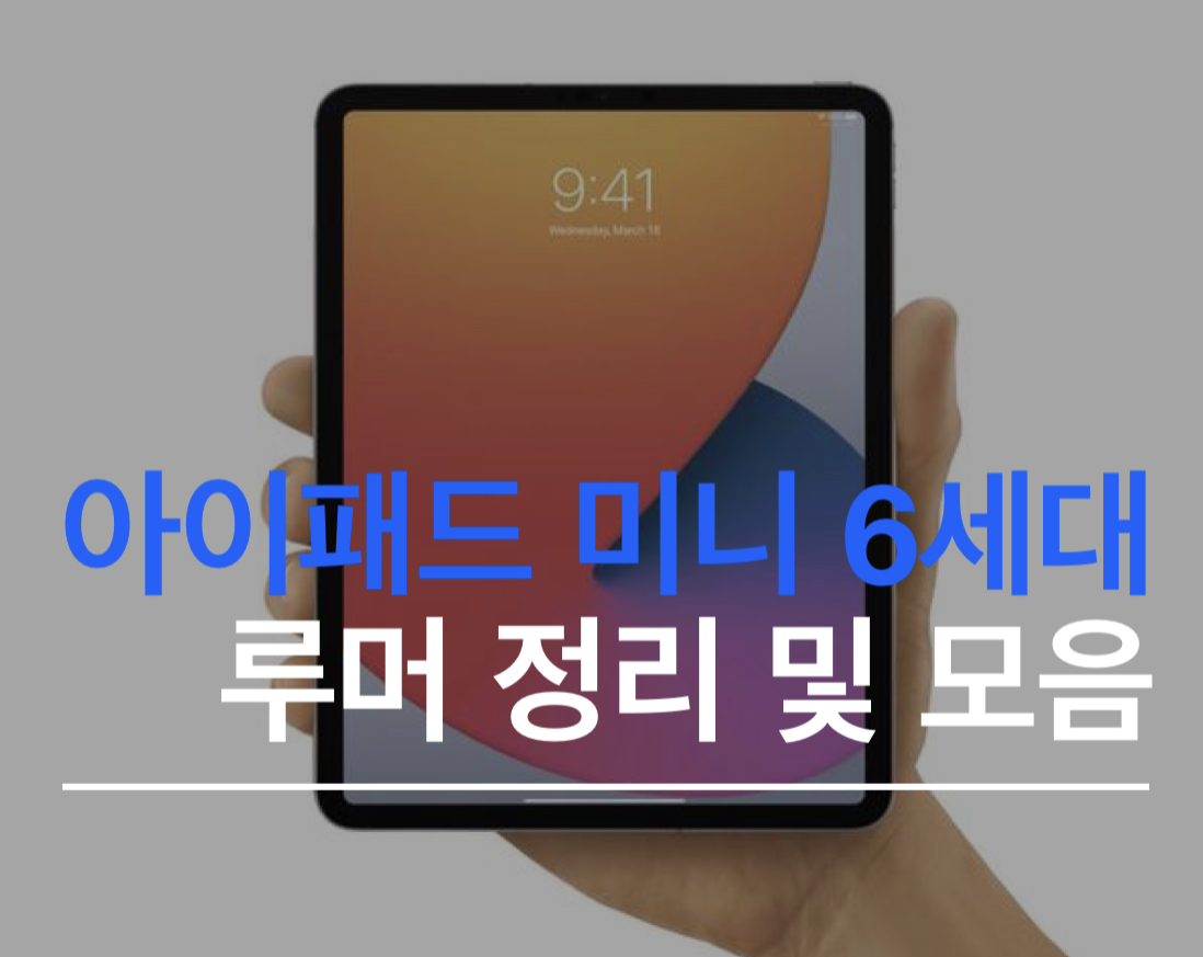  아이패드 미니 6 베젤리스 디자인 채택?