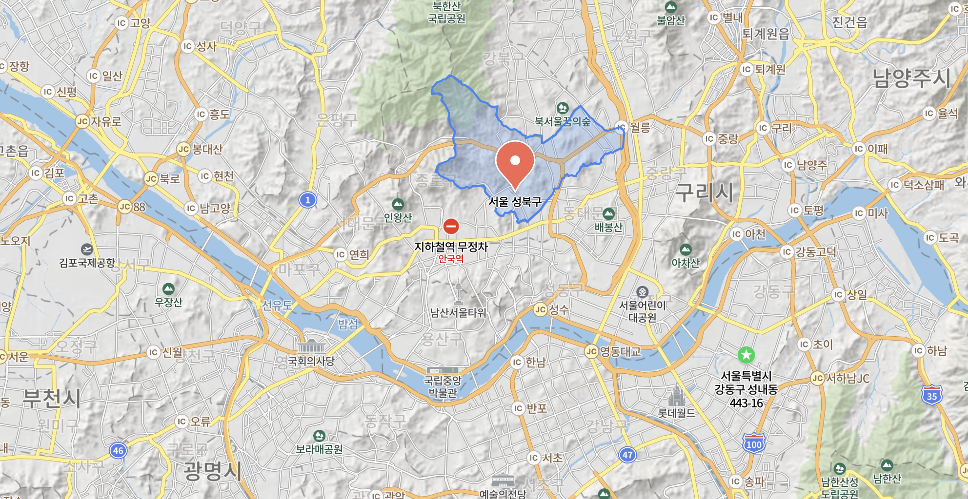 성북구 지도