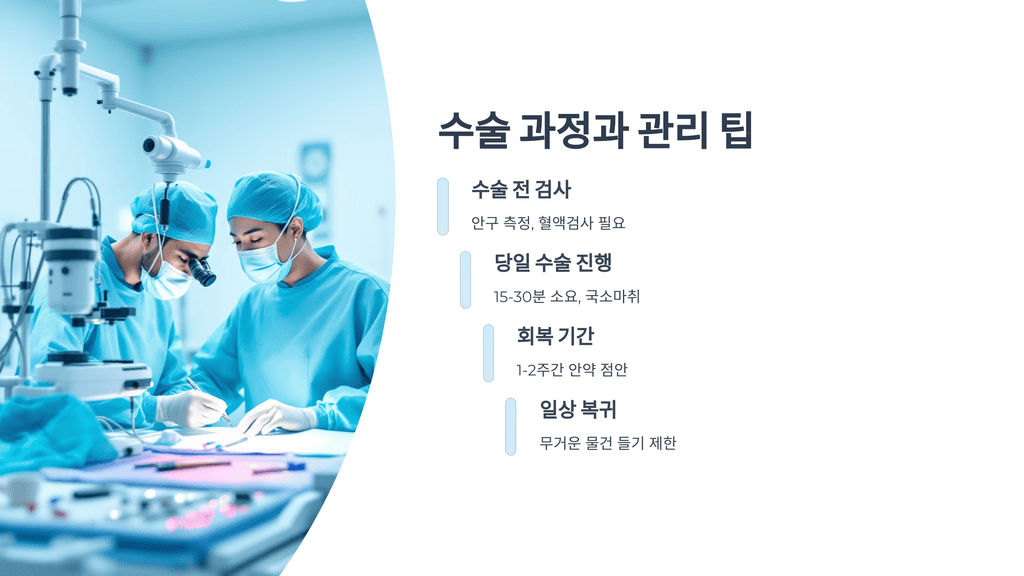 수술 과정과 관리 팁