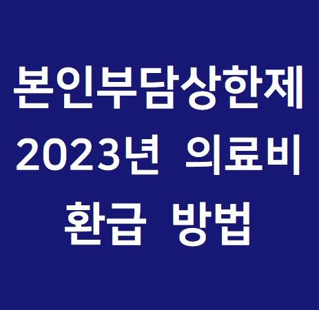 본인부담상한제로 2023년 의료비 돌려받는 방법 총정리 (신청 기간, 대상, 절차)
