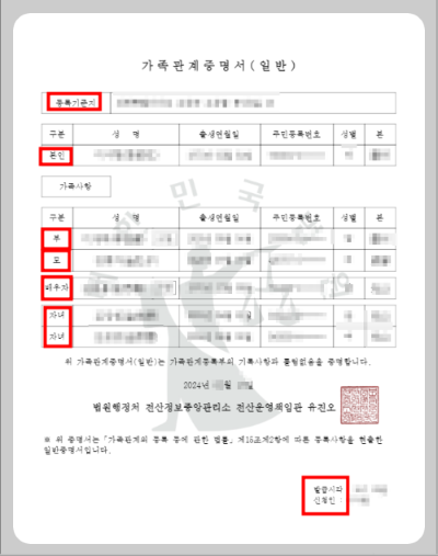 가족관계증명서 인터넷 무료발급(정부24)&amp;#44; 핸드폰 발급&amp;#44; PDF 저장 출력하는법