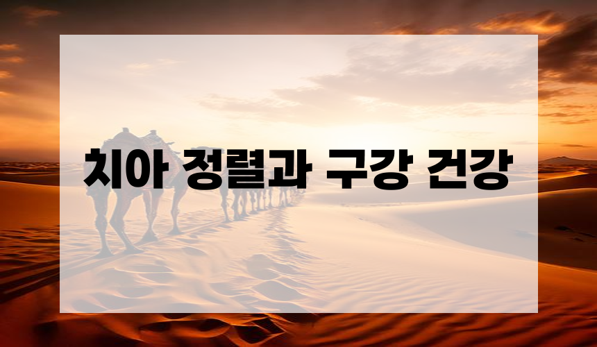 4. 치아 정렬과 구강 건강