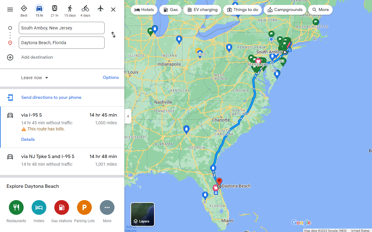 I-95 Highway 미국 동부 대표 고속도로 지도 2