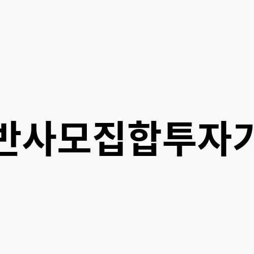 일반사모집합투자기구