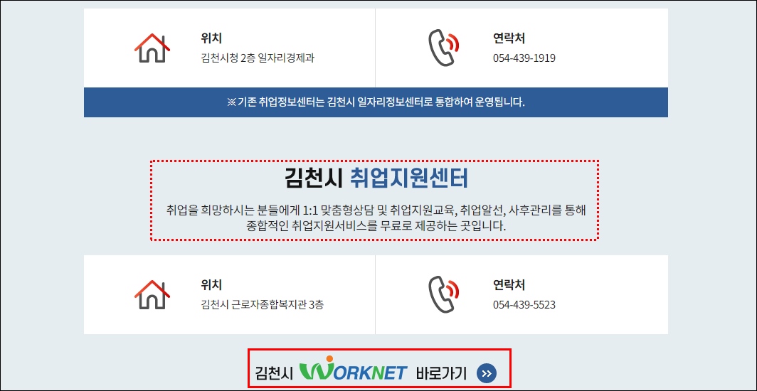 김천시 취업지원센터 취업박람회 취업지원금