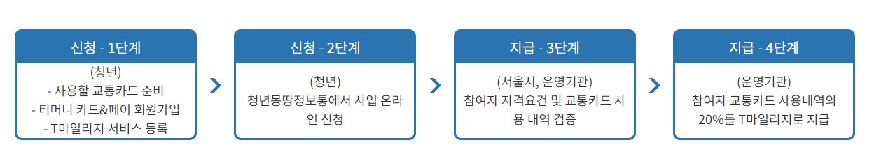 서울시 청년 대중교통비 지원사업 신청